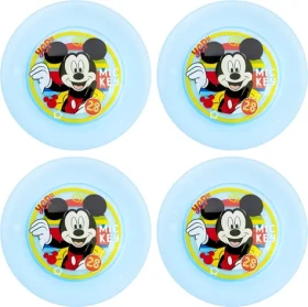 STOR Sada tanierov Mickey Mouse / Detský tanier / 4 ks / Do umývačky aj mikrovlnky (11218)