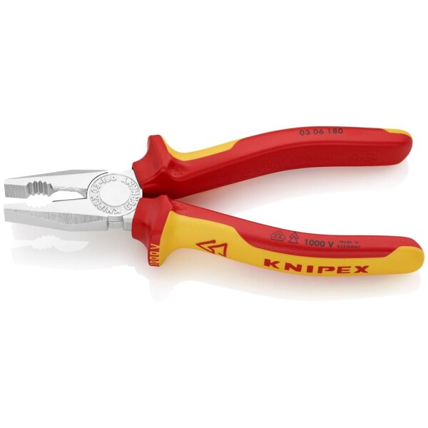 Knipex 03 06 180 SB VDE kombinované kliešte, 180 mm, DIN ISO 5746, DIN EN 60900; 03 06 180 SB