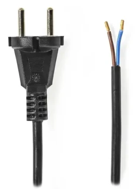 Nedis napájací kábel k vysávaču CEE 7/17 / Napájací kábel / 250V AC / PVC / čierny / 10m (CEGL11940BK100)