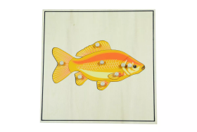 Moyo Montessori Moyo Montessori Puzzle s kostrou - ryba
