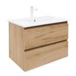 Kúpeľňová skrinka 2 zásuvková s umývadlom SAT B-Way 79x50x45 cm dub mat BWAY280OAKU4B2 BWAY280OAKU4B2