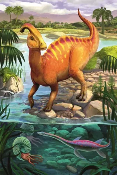 Trefl - Puzzle - Úžasní dinosaury: Parasaurolophus