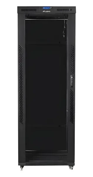 Lanberg FF01 19" 42U 800x800 čierna / Stojanový rozvádzač / Sklenené dvere / LCD panel / 1200 kg (FF01-8842-12BL)
