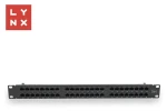 Lynx Patch panel 48 portov čierny / Patch panel / 19" / UTP / Cat6 / 50µ pozlátenie / netienený (LX-48-UTP6-BK)