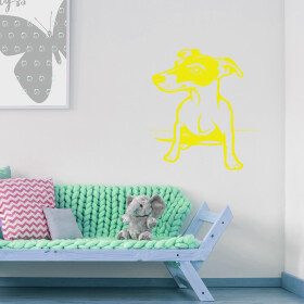 Veselá Stena Samolepka Pes Jack Russell Terrier Farba: žlutá, Veľkosť: 40 x 30 cm