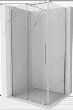 MEXEN/S - Velár sprchovací kút, posuvné dvere 120 x 80, transparent, nikel kefovaná 871-120-080-01-97