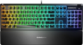 SteelSeries Apex 3 čierna / Herná klávesnica / Membránová / RGB podsvietenie / DE layout (64797)