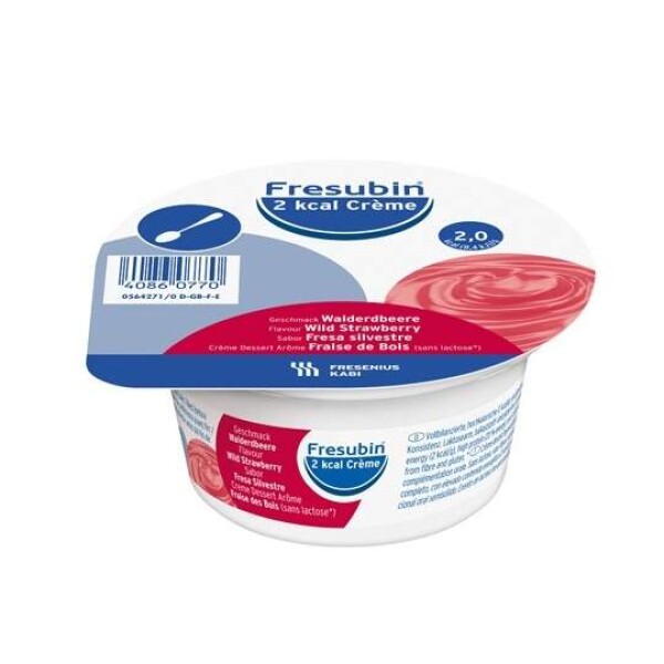 FRESUBIN 2 kcal creme, príchuť lesná jahoda 24 x 125 ml - Fresubin 2 kcal Crème príchuť lesná jahoda 2 kcal g sol 24x 125 g