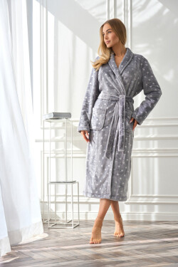 DÁMSKY DLHÝ ŽUPAN 2552 šedá XL