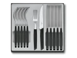 VICTORINOX Sada príborov s nožom steakovým Swiss Modern 12 ks čierna (6.9093.12W.12)