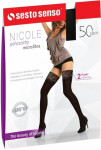 Dámske samolepiace pančuchy Nicole 50 DEN - Sesto Senso 5/6 bordó