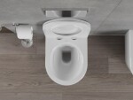 MEXEN/S - Rico Závesná WC misa Rimless vrátane sedátka s slow-slim, Duroplast, biela - 30720500 30720500
