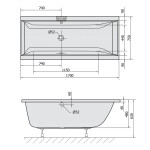 POLYSAN - CLEO obdĺžniková vaňa 170x75x48cm, biela 94611