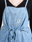 Element APRON DENIM BLEACHED luxusné plesové šaty dlhé