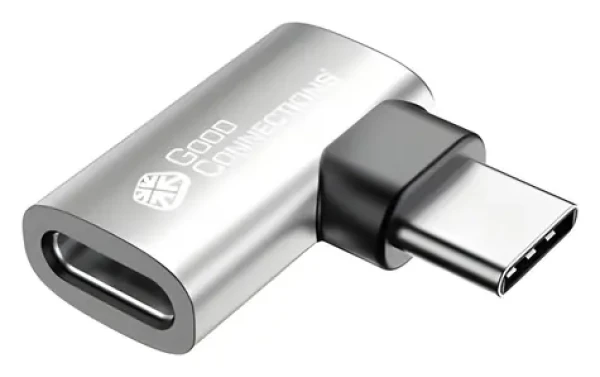 Good Connections USB4 adaptér USB-C lomený strieborná / Adaptér / 40 Gbit/s / USB PD 240 W / 8K 60Hz (USB-AD400)