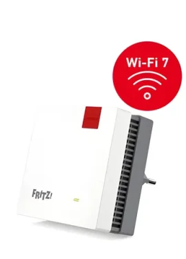 AVM FRITZ! Repeater 1700 biela / Repeater / Wi-Fi 7 / 3568 Mbit/s / 2.4 GHz + 5 GHz / 1x Gigabit LAN (20003116)