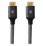 Nedis Profigold 3 m antracitová / Kábel HDMI / Ultra High Speed / 8K 60Hz / 48 Gbps / pozlátené konektory (CVTB35000GY30)