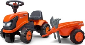 Falk traktor Kubota oranžové s volantem a valníkem