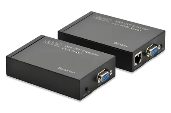 Digitus VGA UTP Extender / Predlžovač signálu / Cat5 / 300 m / 1920×1200 (DS-53400)