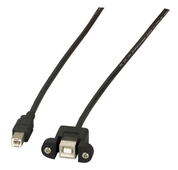 EFB Classic USB BB čierna / Predlžovací kábel / USB 2.0 / Einbaubuchse / 1 m / 480 Mbit/s (K5293SW.1V2)