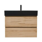 Kúpeľňová skrinka 2 zásuvková s umývadlom SAT B-Way 79x50x45 cm dub mat BWAY280OAKU2B2B BWAY280OAKU2B2B
