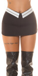 Sexy Skorts with folded waistband stripe detail black