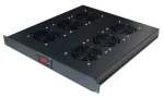 Xtendlan Ventilačná jednotka do 1U pozície / Ventilačná jednotka / termostat / 6 ventilátorov / hĺbka 500 mm (SFAN1U6T-B-EK)