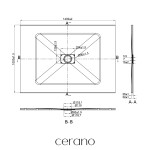CERANO - Sprchová vanička obdélníková FlexiCut - SMC/minerální kompozit - upravitelná - bílá matná - 140x100x3 CER-666103