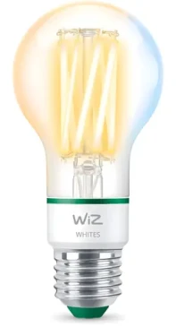 WiZ Filament A60 E27 / LED žiarovka / 4,3 W / 903 lm / 2700-4000 K / stmievateľná / IP20 (SKL000455100)