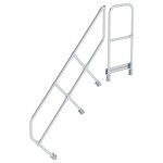 MUNK Günzburger Steigtechnik 600506 Munk Druhé zábradlie na schody s plošinou 45° 6 schodov 1 ks; 600506