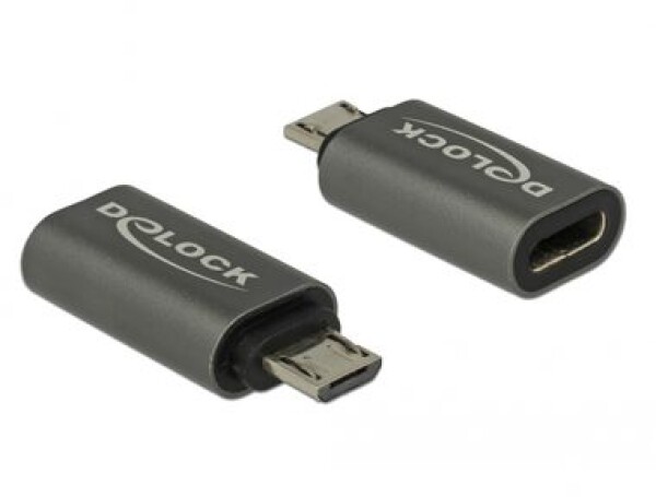 Delock Adaptér USB 2.0 Micro-B samec na USB Type-C 2.0 samica šedá (65927-D)