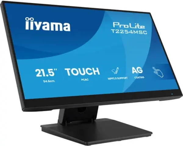 22" IIYAMA ProLite T2254MSC-B2AG čierna / IPS / 1920x1080 / 16:9 / 4ms / 1300:1 / 300cd / repro / HDMI / DP (T2254MSC-B2AG)