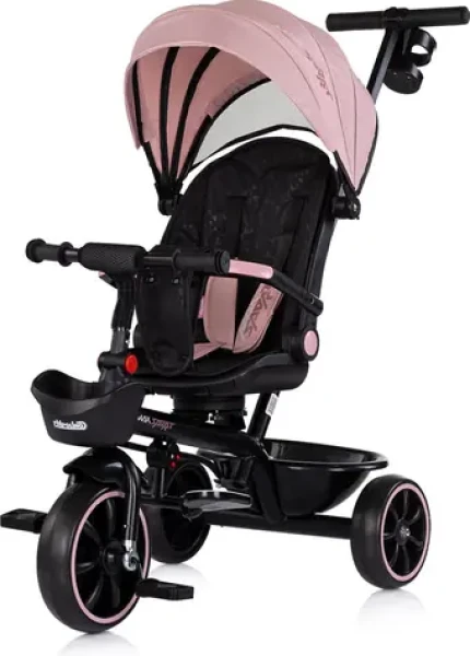 CHIPOLINO Trojkolka so strieškou Max Sport 2v1 Powder Pink