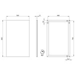 SAPHO - AROWANA zrkadlo v ráme 50x80cm, čierna mat AWB5080