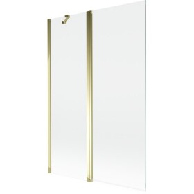 MEXEN - MIST vaňová zástena 120x150 cm 6mm f+s, zlatá, číra 8A9-120-011-50-00