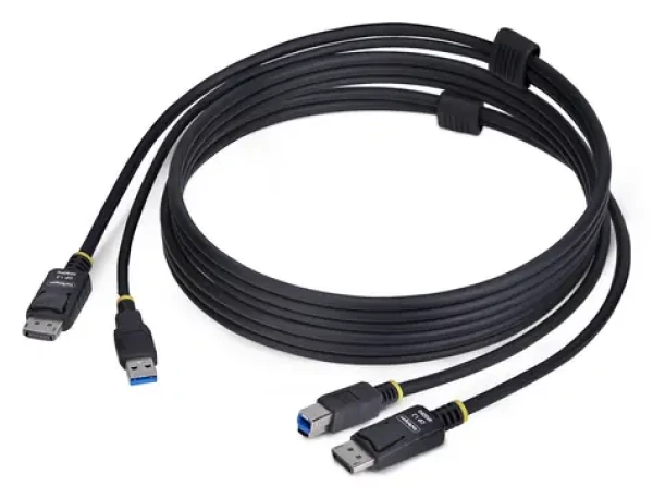 StarTech DU1226-KVM- Cable čierna / KVM kábel / DisplayPort + USB 3.2 / 1,8 m (DU1226-KVM-CABLE)