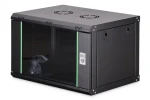 Digitus Dynamic čierna / Nástenný rozvádzač / 19" / 7U / 385x600x450 mm / sklenené dvere / IP20 (DN-37101)