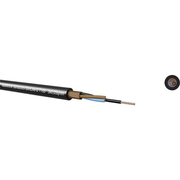 Senzorový kábel Kabeltronik 24304D5T9 24304D5T9 Sensocord®, 4 x 0.05 mm², čierna, metrový tovar; 24304D5T9