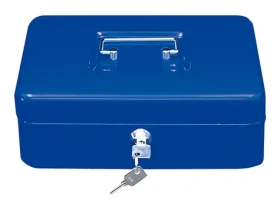 WEDO 250 Prenosná pokladňa modrá / 5 priehradok / 1 spona / uzamykateľná (4003801730653)