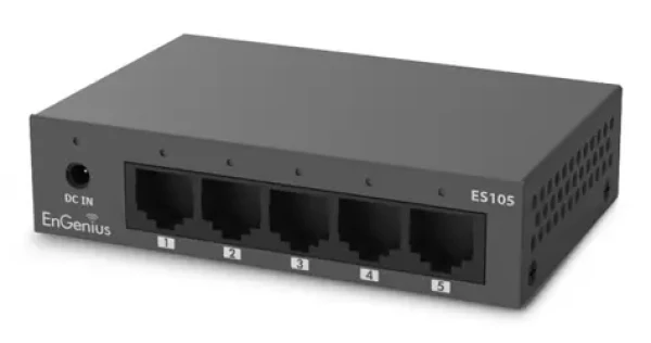 EnGenius ES105 černá / Switch / Unmanaged / 5x Gigabit Ethernet / 10/100/1000 Mbit/s (ES105)