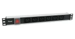 Equip PDU čierna / Zásuvková lišta do racku / 1U / 6x IEC C19 / IEC C20 / 16 A / 3500 W (333319)