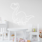 Veselá Stena Samolepka Brontosaurus Farba: béžová, Veľkosť: 100 x 93 cm