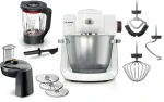 BOSCH Serie 6 MUM6EW22 biela, nerezová / Kuchynský robot / 1600 W / 5,5 l / planetárne miešanie / príslušenstvo (MUM6EW22)