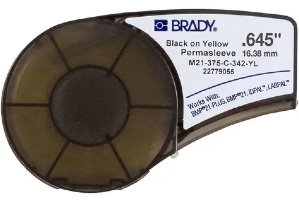 BRADY PermaSleeve žltá / Zmršťovacia bužírka / 16,4 mm x 2,1 m / pre BMP21- PLUS, BMP21, IDPAL (M21-375-C-342-YL)