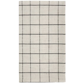 House Doctor Bavlnený behúň Join Black/Off-white 140 x 40 cm