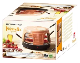 Emerio PO-116124.1 čierno-terakotová / Pec na pizza / pre 8 osôb / 1500 W / priezor / 2 pizze naraz (PO-116124.1)