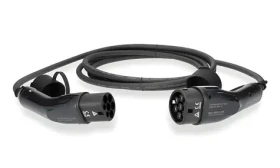 Nedis nabíjací kábel pre elektromobil čierny / Nabíjací kábel / typ 2 / 16 A / 11000 W / 3-fázový / 5 m (EVCA11KWBK50)