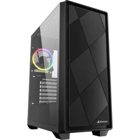 Sharkoon VS8 RGB čierna / ATX / 2x USB 3.0 / 1x USB-C / 3x 120mm / bez zdroja / priehľadná bočnica (4044951039081)