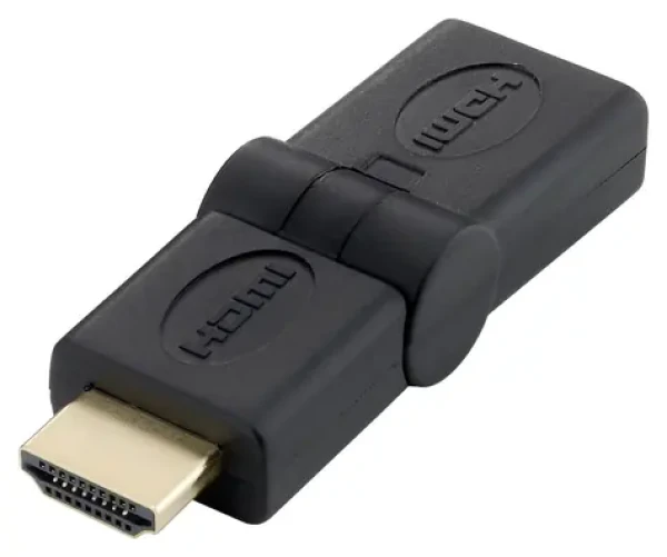 Equip HDMI redukcia lomená 180 ° čierna / Redukcia / HDMI-HDMI / 1920x1080 60Hz / Pozlátené konektory (118911)