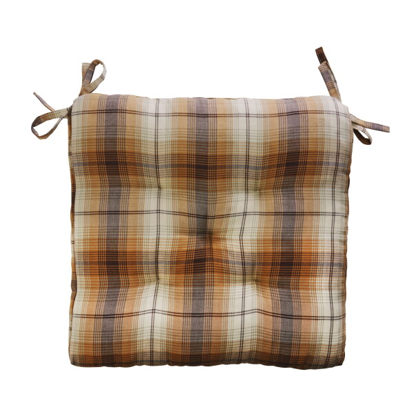 MADAM STOLTZ Prešívaný podsedák Checked Pumpkin Spice